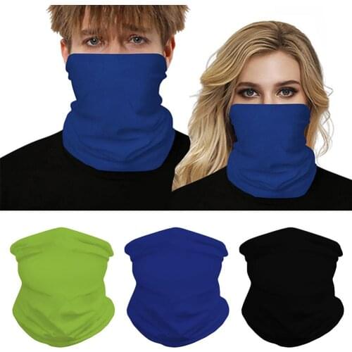 Solid Color Outdoor Cycling Mask Unisex Anti-sun Magic Headband Bandana Scarf Dust-proof Face Cover Breathable Neck Gaiter