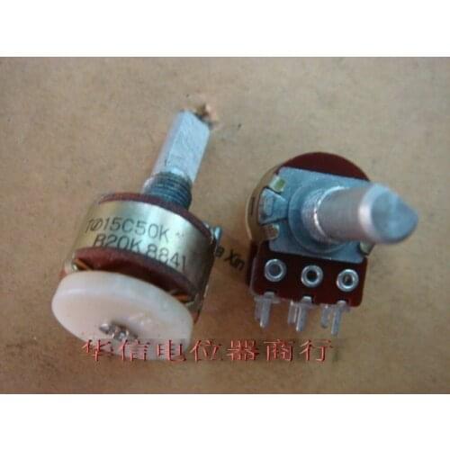 Original new 100% 16 Type dual potentiometer before C50K after B20K with step handle long 20MMF (SWITCH)