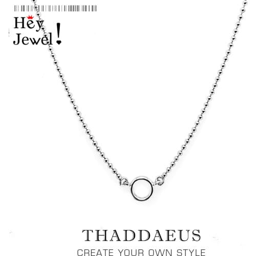 Charm Necklace Round Carrier,2019 Winter Fashion Filigree Jewelry Europe 925 Sterling Silver Bijoux Gift For Women Men