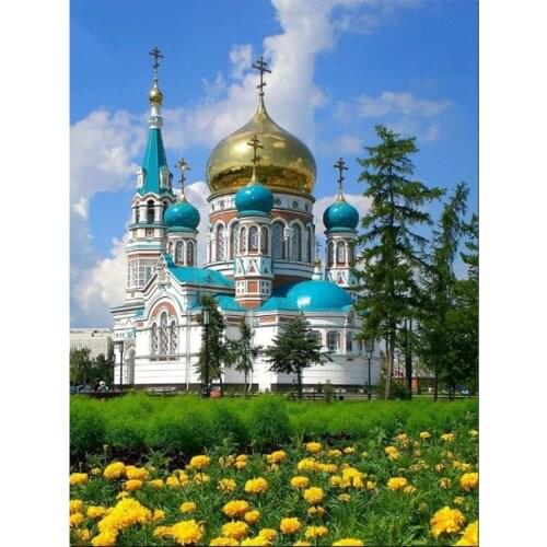 Full Square/Round Diamond Painting Russia Building Church 5d Diy Diamond Embroidery Rhinestones of Pictures Mosaic Diamond