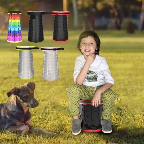 Mini Portable Stool Foldable Retractable Ottoman Folding Chairs Furniture Adult Stools for Camping Fishing Outdoor Accessories