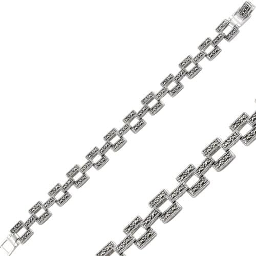 Silver 925 Sterling Marcasite Sterling Bracelet