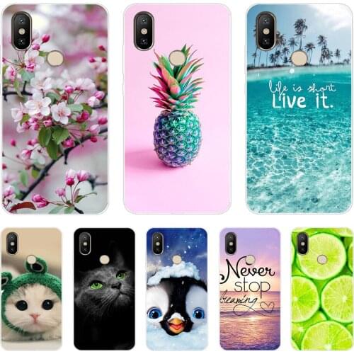 Silicone Phone Case for Xiaomi MI A2 Lite Case Cartoon Soft TPU Back Cover Phone Shell for Xiomi MI A2 MiA2 LITE Bumper Coque