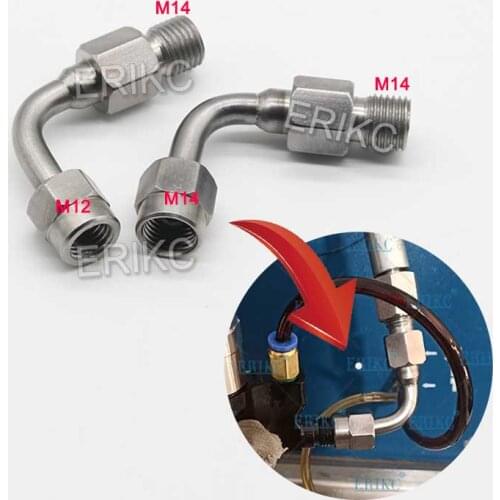 Common Rail Oil Tube Pipe Conversion Joint M14-M14 Fuel Injector Pump Connect Joint M14-M12 For Bosch 0445110 120 Test Bench