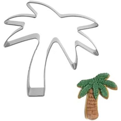 Stainless Steel Kitten Cake Decorating Fondant Cutters Tools Hot Selling Coconut Tree Cookie Biscuits Baking Molds Cookie Stamp