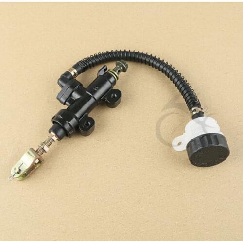 Universal Rear Foot Brake Master Cylinder Pump+Reservoir For Motorcycle Dirt Pit Bike ATV Quad