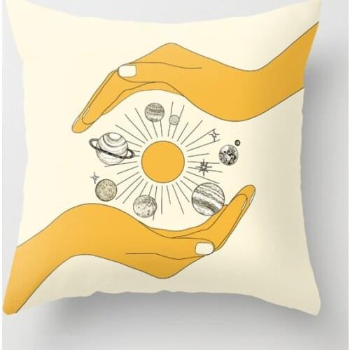 The Universe In Your Hands Decorative Pillowcases Cotton Linen Throw Pillow Case Home Sofa Decor Pillowcase
