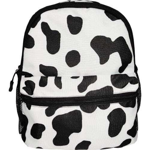 Fashion 2021, Women Backpack, Dalmatians Pattern, Black-White, Adjustable Strap, suitable for School