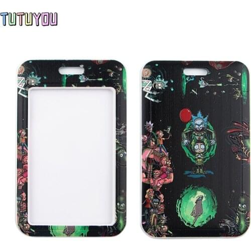 1pc PC2719 Cartoon Creative Lanyard Card Holder Student Hanging Neck Mobile Phone Lanyard Badge Subway Access Card Holder