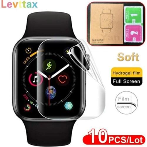 10Pcs/lot Soft Clear Screen Protector For Apple i Watch Series 44mm 40mm 42mm 38mm SE 6 5 4 3 2 1 Hydrogel Film For iwatch Film