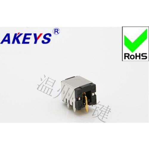 10 PCS DC-007B gold-plated notebook power socket copper core with iron shell bracket 4 fixed footband fixed points