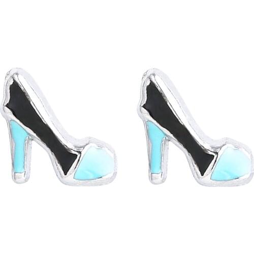 10pcs Mesinya fashion High heels floating charms for glass locket Min amount $15 per order mixed