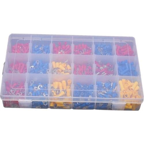 1200Pcs/Kit Heat Shrink Wire Connectors, Marine Electrical Terminals Kit, Waterproof Automotive Ring Set with Case