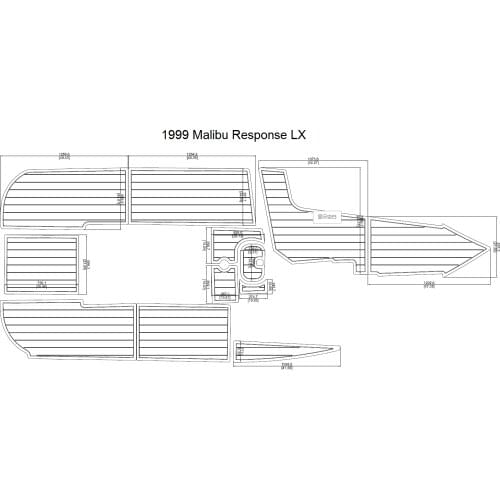 1999 Malibu Response LX Cockpit Pad Boat EVA Teak Decking 1/4" 6mm