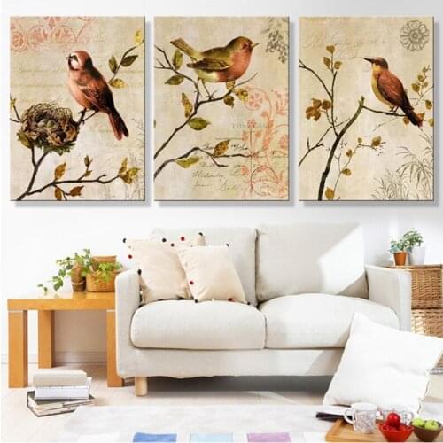 3 piece diy diamond painting Flowers And Bird full 5d diamond embroidery mosaic pictures handmade Crafts puzzle stickersZP-2374