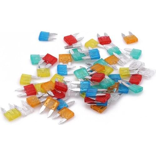 60pcs Mixed Mini Blade Fuse Zinc Alloy And Plastic Material 5A 10A 15A 20A 25 30A Set For Auto Car Truck