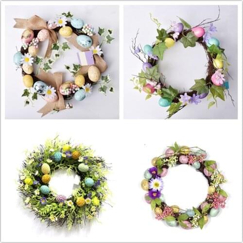 8-25cm DIY Home Decor Natural Rattan Wreath Easter Party Wreath Crafts Egg Decorate festival Wedding Wreath Ramadan decoration