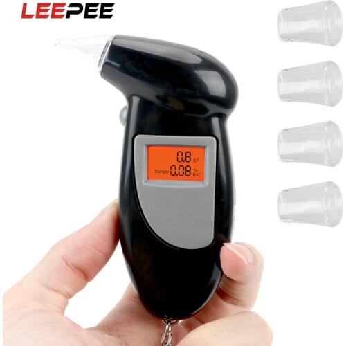 LEEPEE Breathalyzer Handheld Digital Alcohol Detector Backlight Display Police Alcotest Alcohol Breath Tester Alcohol Tester