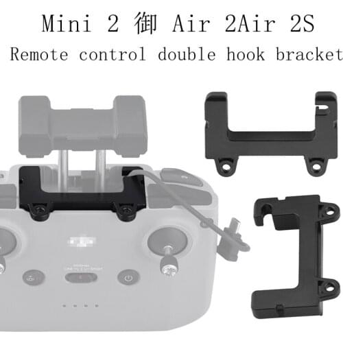 1pc Remote Controller Double Hook Bracket Holder Plastic Black For Mini 2/Mavic Air 2/Air 2s Drone Controller Accessories