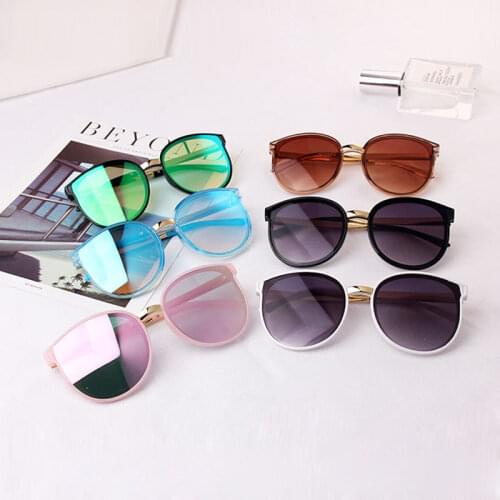 2019 Big Frame children fashion sunglasses Gold Leg Cute baby girls&boys sun glasses UV400 Summer protect eye oculos n71