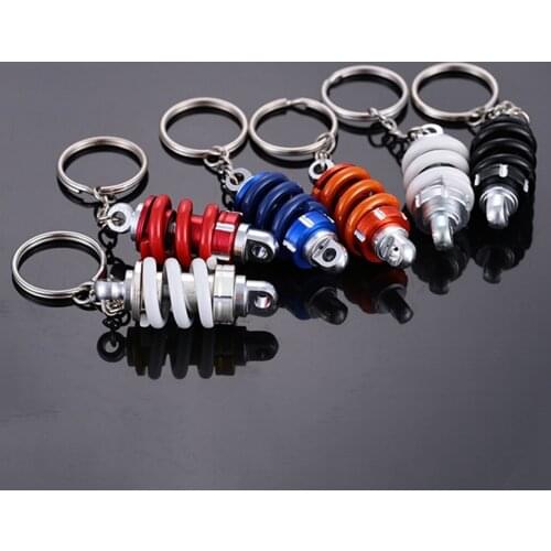 Hot sale11.5*3cm 1 Pcs Alloy Metal Keychain Shock Absorber Keyring Hock Absorber Key Chain