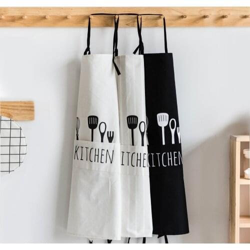 Cotton Sleeveless Apron Chef Waiter Cooking Unisex Bib Multi-Pockets Adjustable Stripe Home Restaurant Kitchen Cleaning tools