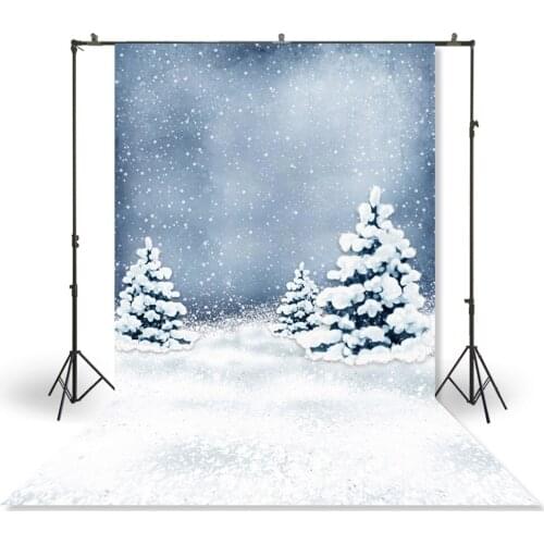 HUAYI Photography Backdrop Newborns Baby Child Photo Booth Background Christmas Winter Snowy Forest Photodrops XT-4496