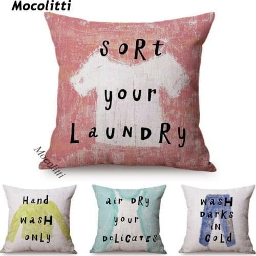 Interesting Letter Express Style Pillows Case Fashion Clothes Pastel Painting Cotton Linen Home Decor Sofa Chair Cushions Cover