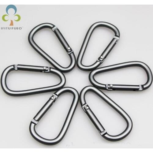 5Pcs D Shape Carabiner Travel Kit Camping Equipment Alloy Aluminum Survival Gear Mountaineering Hook Mosqueton Carabiner GYH