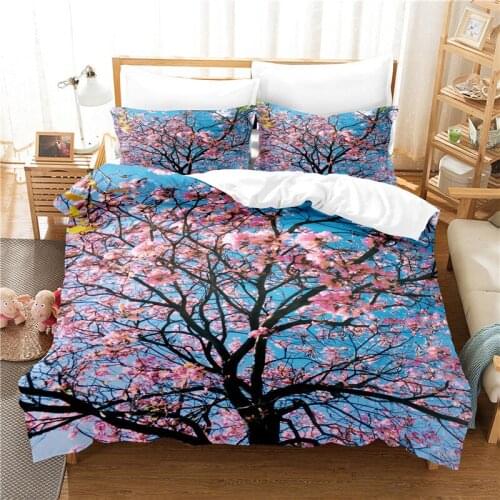Peach Blossom Bedding Set For Bedroom Soft Bedspreads For Bed Home Comefortable Duvet Cover Quality Quilt Cover And Pillowcase