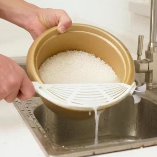 Creative Household Convenient Hanging Rice Cleaner Rice Filter Slip Through The Net Kitchen Utensils Kitchen Tools Accessories