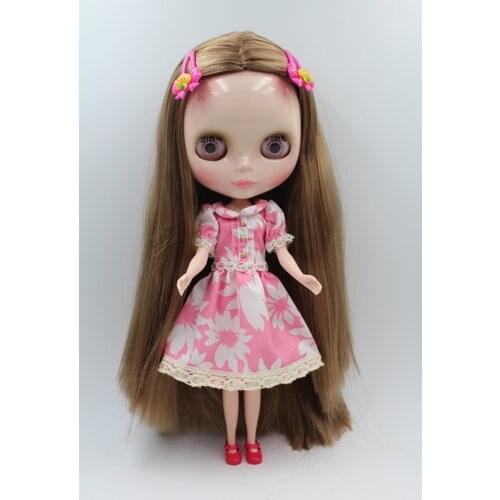 Blygirl Blyth doll Brown straight hair normal body 7 joints ordinary skin 1/6 body suitable for their own makeup