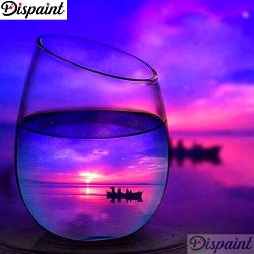 Dispaint Full Square/Round Drill 5D DIY Diamond Painting "Cup scenery" Embroidery Cross Stitch 3D Home Decor A11804