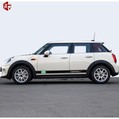 2 Pcs 60th Anniversary Styling Car Door Side Stripes Stickers Decal For MINI Cooper S F54 F55 F56 F57 F60 One JCW Accessories
