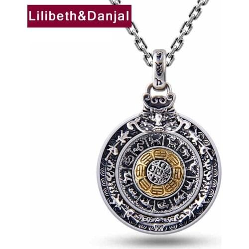 Zodiac Necklace Pendant 925 Sterling Silver Gossip Amulet Vajra Fashion Fine Jewelry For Women Men 2021 Collares Para Mujer P05