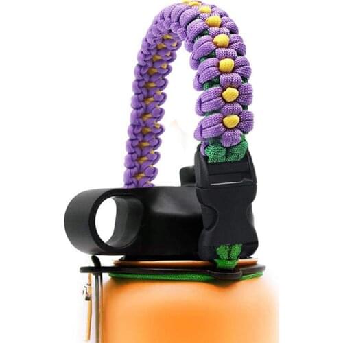 Outdoor Paracord Handle Compatible for Wide Mouth Water Bottle Portable Umbrella Rope Durable and Secure Accessories