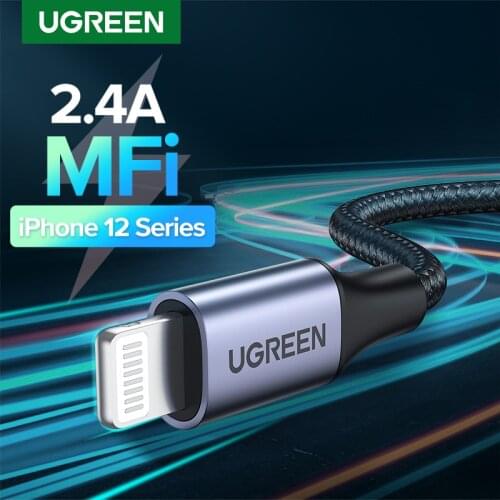 Ugreen MFI Certified USB Lightning Cable charger for iPhone 13 12 11 xs xr 8 7 6s plus 5se Apple ipad fast Charging data Braided