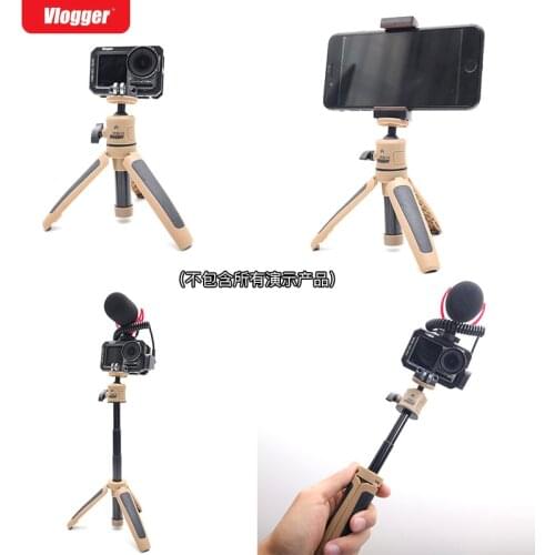 DSLR SLR Phone Vlog tripod 1/4" Extensionable stand Adjustable Holder for Microphone LED Light Mini Tripod VS Ulanzi MT-08