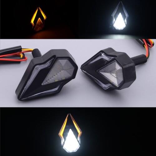 Universal 2pcs 12V DC Dynamic Flowing Sequential Motorcycle Flush Mount LED Turn Signal DRL Blinker Light Lamp