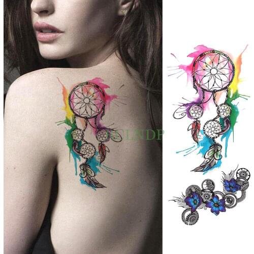 Waterproof Temporary Tattoo Sticker Rose Chrysanthemum Flower Fake Tatto Flash Tatoo Foot Hand Arm Chest Tato for Girl Women Men