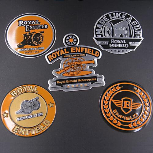 Royal Enfield Motorbike Emblem Badge aluminum standard high quality Decal & sticker for Bullet 350 etc Classic Retro Motorcycle