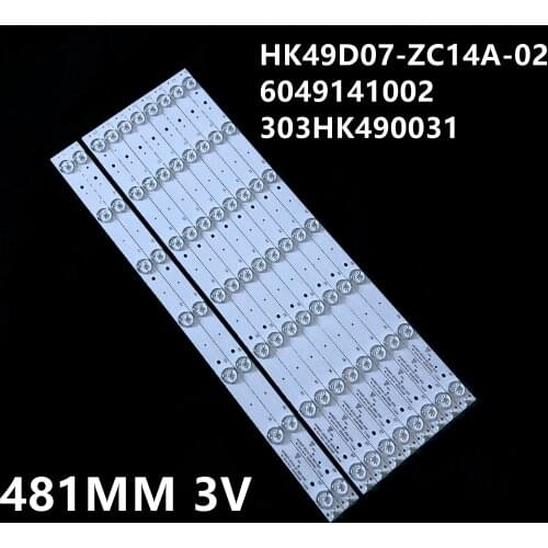 1set=10pieces For 49" TV LED-49B600 LED Backlight strip HK49D07-ZC14A-02 6049141002 303HK490031 1pcs=7 lamps