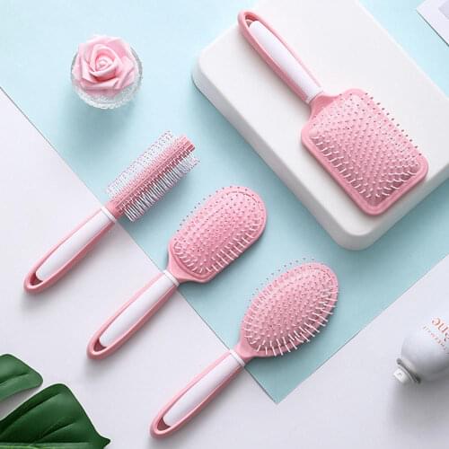 1 Pcs Anti-static Airbag Hair Comb Massage Hair Brushes Anti-hair Loss Hair Care Curling Comb Pink/Black Paddle Brush