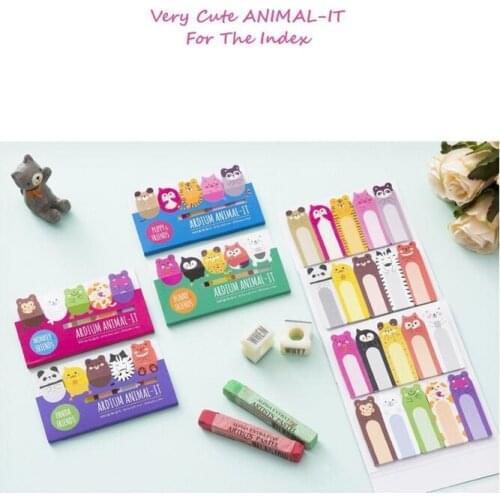 1pcs/lot 5 Series Cartoon Animals Memo Sticky Notes Notepad Stationery Self-adhesive Scratch School Office Supply Papelaria Gift