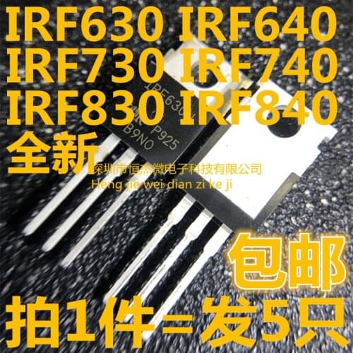 100% New Original Hot Sales 5pcs IRF 630N/640N/730/740/830/840 PBFMOSTO220