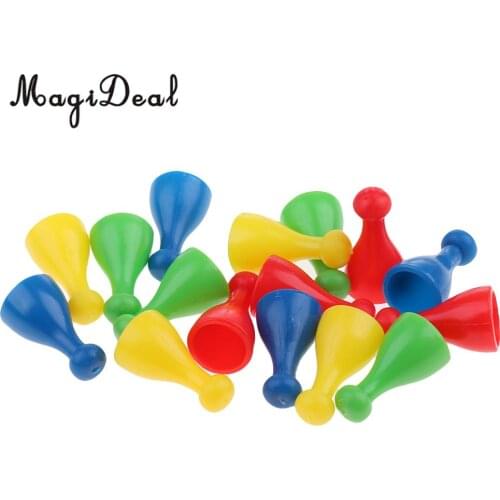 16 Pieces Plastic Chess Pawn Pieces Board Card Game Table Game Halma Parts Accessories Novelty Children Kids Toys
