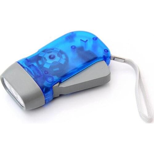 200PCS Portable Flashlight 3 LED Hand Press Camping Wind Crank Flashlight Hand press flashlight Torch Emergency lights SN1116