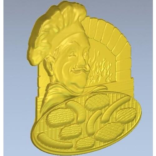 3d model relief for cnc in STL file format cook