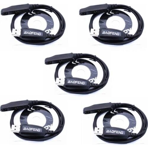 Lot 5pcs Original BAOFENG Radio Walkie Talkie BF-A58 BF-UV9R UV-9R Plus UV-XR UV 9R BF A58 USB Programming Cable with CD Driver