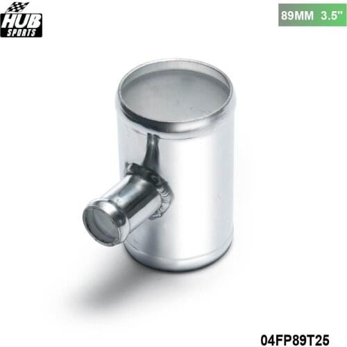 89mm 3.5" T-Piece Aluminum Intake Cooling Systems Turbo intercooler T-Pipe piping for 25mm OD BOV For TOYOTA 7M-GT HU-04FP89T25